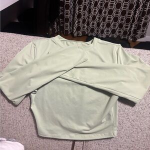 Amazon Women's Light Green Long Sleeve Blouse